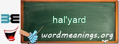 WordMeaning blackboard for hal'yard